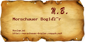 Morschauer Boglár névjegykártya